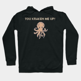 You Kraken Me Up! 8-Bit Pixel Art Giant Squid Hoodie